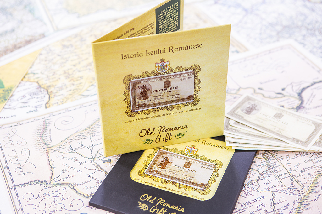 Cadou cu stanta aurie – bancnota 500 lei Cadou cu stanta aurie – bancnota 500 lei