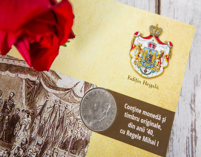 Souvenir timbru cu Regele Mihai Souvenir timbru cu Regele Mihai